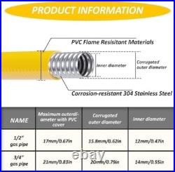 Propane Pipe Conversion Kit Grill Hose with 2 Male Adapter Fittings Propane Gril