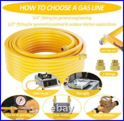 Propane Pipe Conversion Kit Grill Hose with 2 Male Adapter Fittings Propane Gril