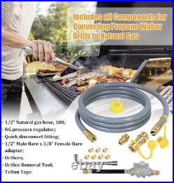 Propane to Natural Gas Conversion Kit Compatible with Nexgrill, Weber