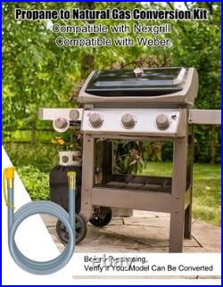 Propane to Natural Gas Conversion Kit Fits Nexgrill Grills 10ft 1/2 Grill Kit Propane to Natural Gas Conversion Kit Fits Nexgrill Grills 10ft 1/2 Grill Kit