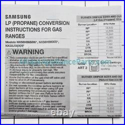 Samsung Conversion Liquid propane (LP) kit DG96-00340B