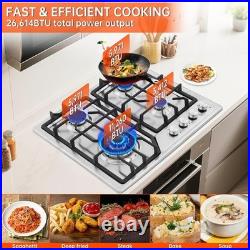 Stainless Steel 4-Burner Gas Cooker with NG/LPG Conversion Kit for Home Chefs Stainless Steel 4-Burner Gas Cooker with NG/LPG Conversion Kit for Home Chefs