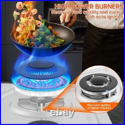 Stainless Steel 4-Burner Gas Cooker with NG/LPG Conversion Kit for Home Chefs Stainless Steel 4-Burner Gas Cooker with NG/LPG Conversion Kit for Home Chefs