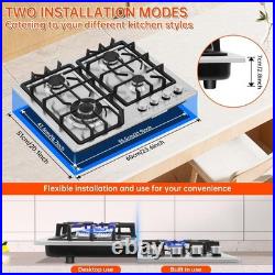 Stainless Steel 4-Burner Gas Cooker with NG/LPG Conversion Kit for Home Chefs Stainless Steel 4-Burner Gas Cooker with NG/LPG Conversion Kit for Home Chefs