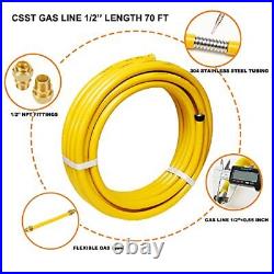 Stainless Steel Tubing Flexible Gas Line Pipe Propane Conversion Kit Grill Hose
