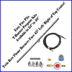 T24CK 24? T-BURNER Complete Basic Propane Stainless Fire Table Conversion Kit