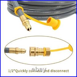 Upgraded 48 Feet 1/2 Inch Natural Gas Hose propane hose extension kit