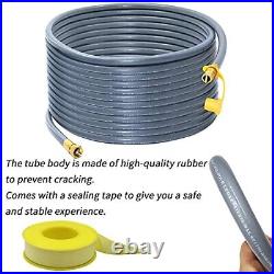 Upgraded 48 Feet 1/2 Natural Gas Hose propane hose extension kit with connect fit