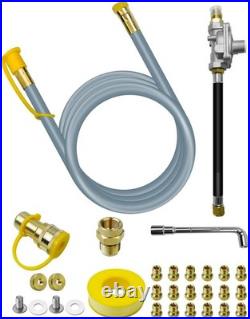 Upgraded Propane to Natural Gas Conversion Kit with10FT 1/2 ID Natural Gas Hose