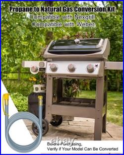 Upgraded Propane to Natural Gas Conversion Kit with10FT 1/2 ID Natural Gas Hose