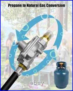 Upgraded Propane to Natural Gas Conversion Kit with10FT 1/2 ID Natural Gas Hose
