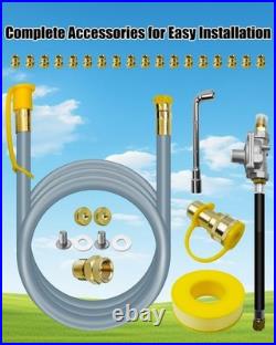 Upgraded Propane to Natural Gas Conversion Kit with10FT 1/2 ID Natural Gas Hose