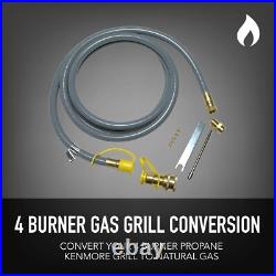 Versatile 4 Burner Gas Grill Conversion Kit for Kenmore, 10ft Hose Included Versatile 4 Burner Gas Grill Conversion Kit for Kenmore, 10ft Hose Included