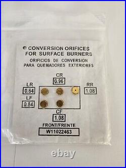 Whirlpool/Kitchenaid Propane (LP) Conversion Kit Orifices Model W11083838 NEW