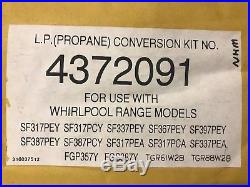 Whirlpool Range Lp (propane) Conversion Kit 4372091 Free Shipping